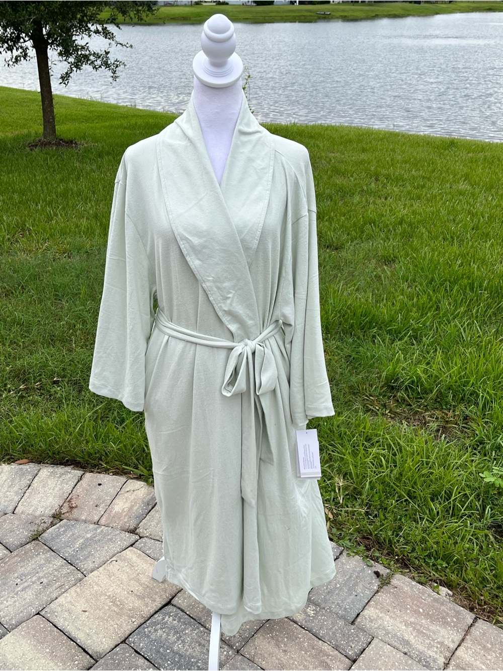 NWT Softies Dream Shawl Collar Robe in Light Sage - Size 2X/3X - Picture 8 of 11